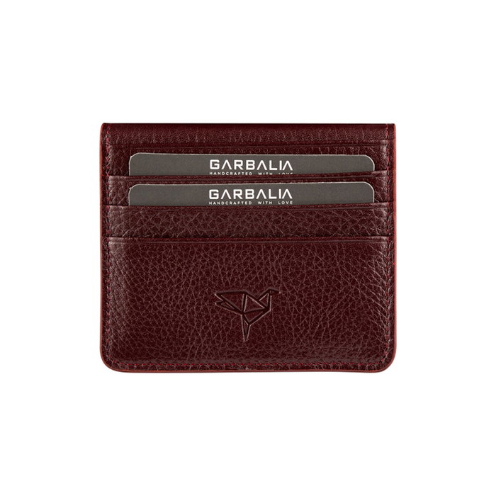 Argenta Cartera Hombre Piel Auténtica Rojo Clarete 10.5x8x2 cm Zoozie Bags
